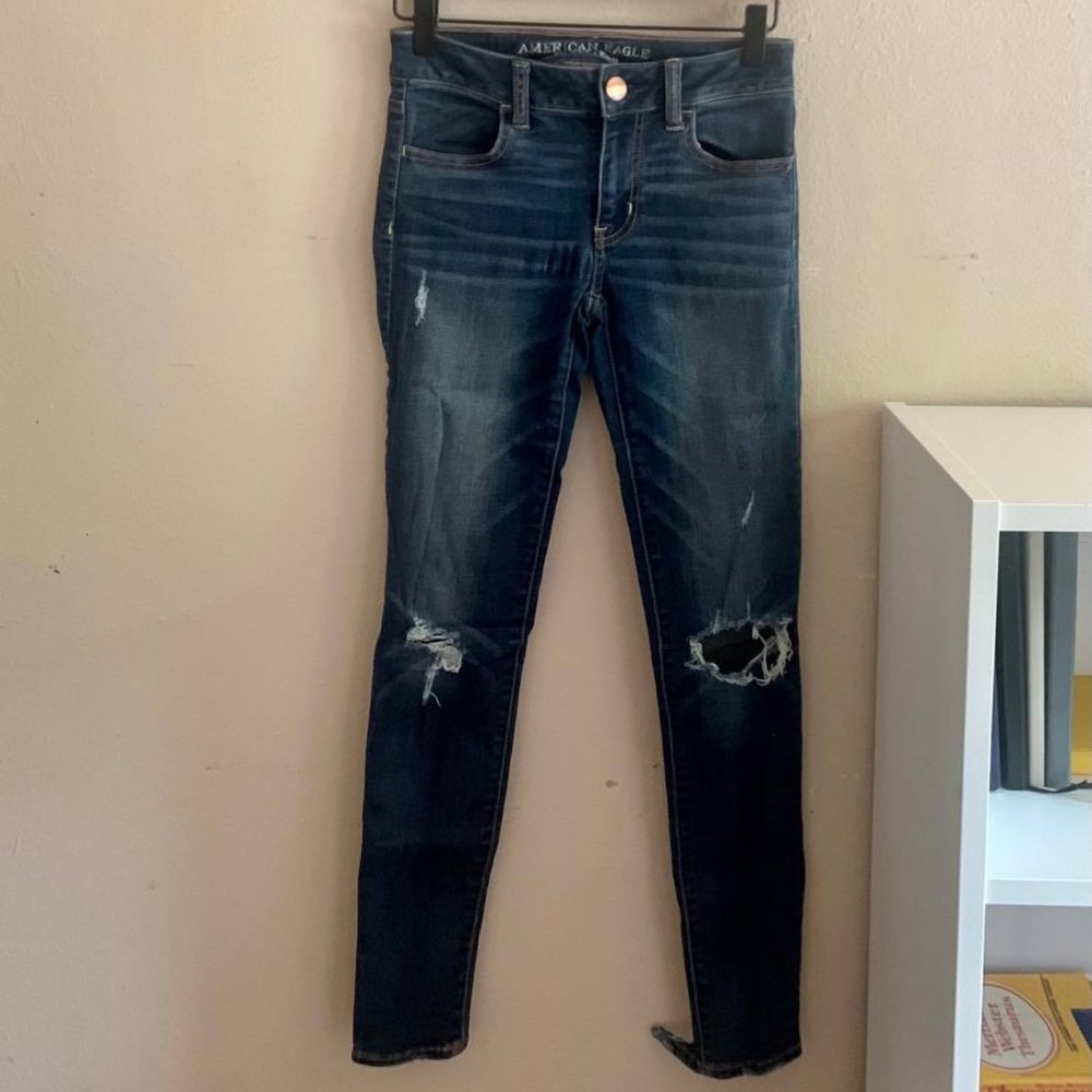 Destroyed cafe Jeggings